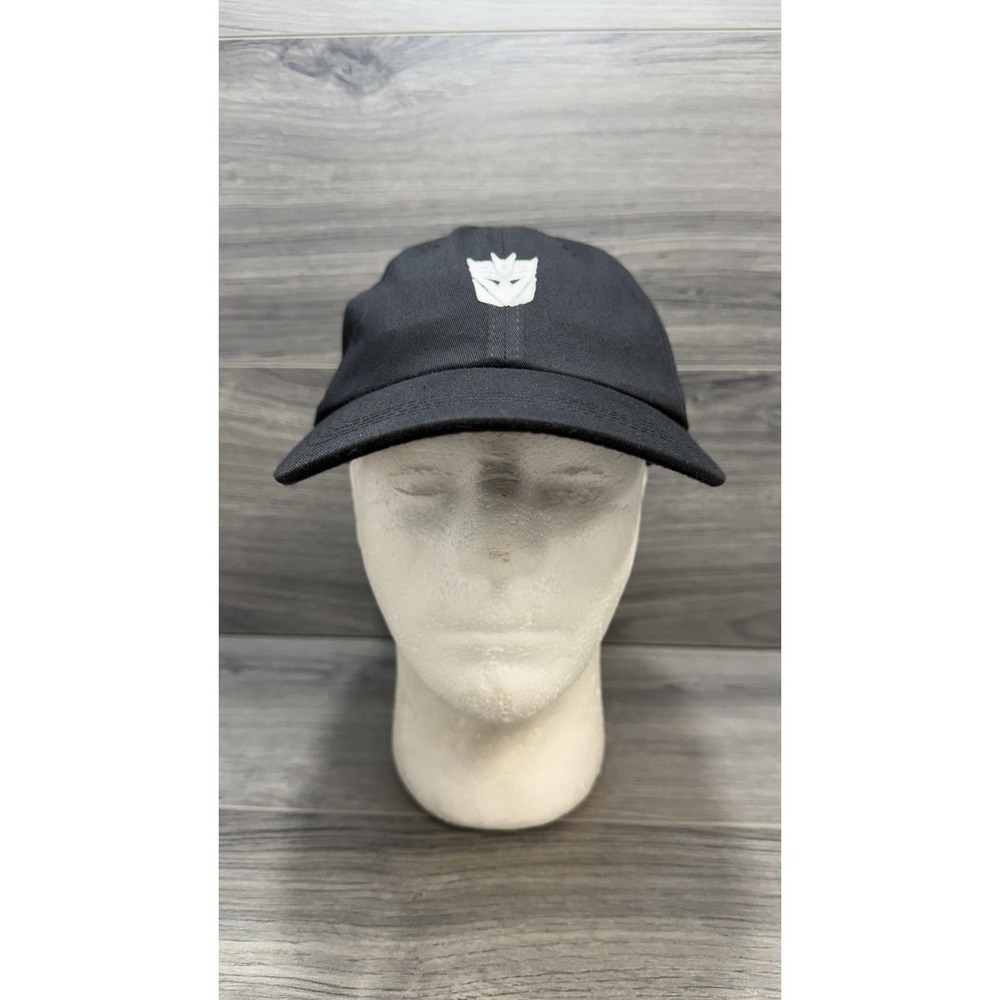Transformers BAIT Dad Hat Decepticon Logo Black Strapback Cap